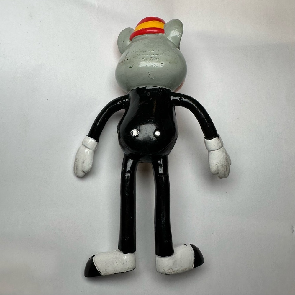 Chuck E. Cheese 1992 Showbiz Pizza Time, Inc 6” Bendy Bendable PVC Action Figure - Picture 3 of 5